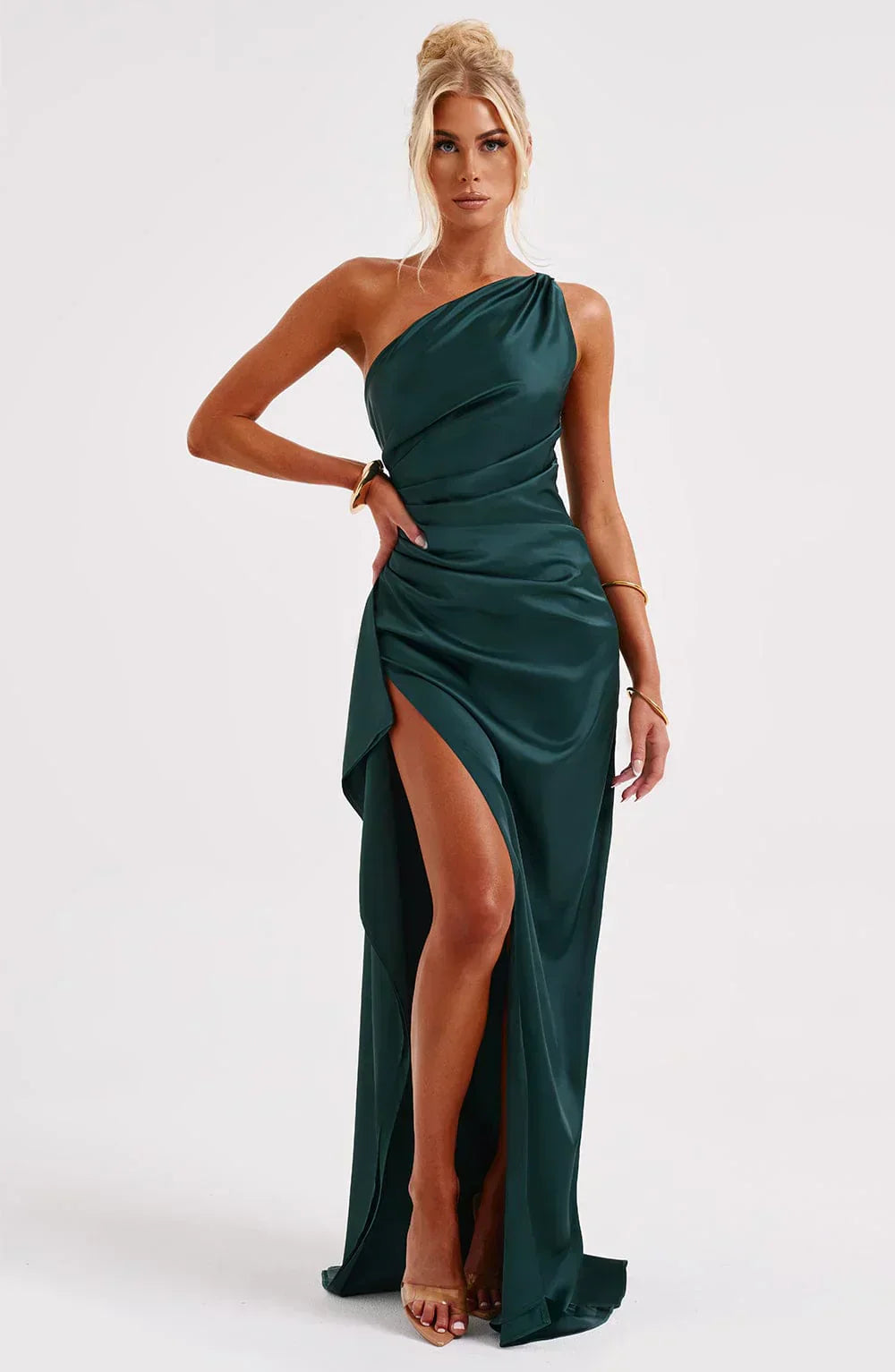 Arielle | Women's One Shoulder Maxi Wedding Guest Dress