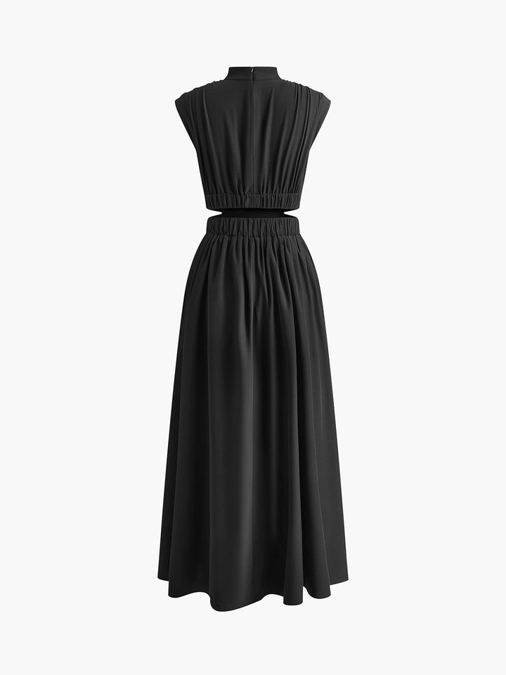 Nadia | Women's Mock Neck Cutout Maxi Dress
