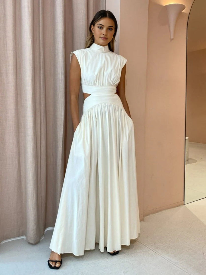 Nadia | Women's Mock Neck Cutout Maxi Dress