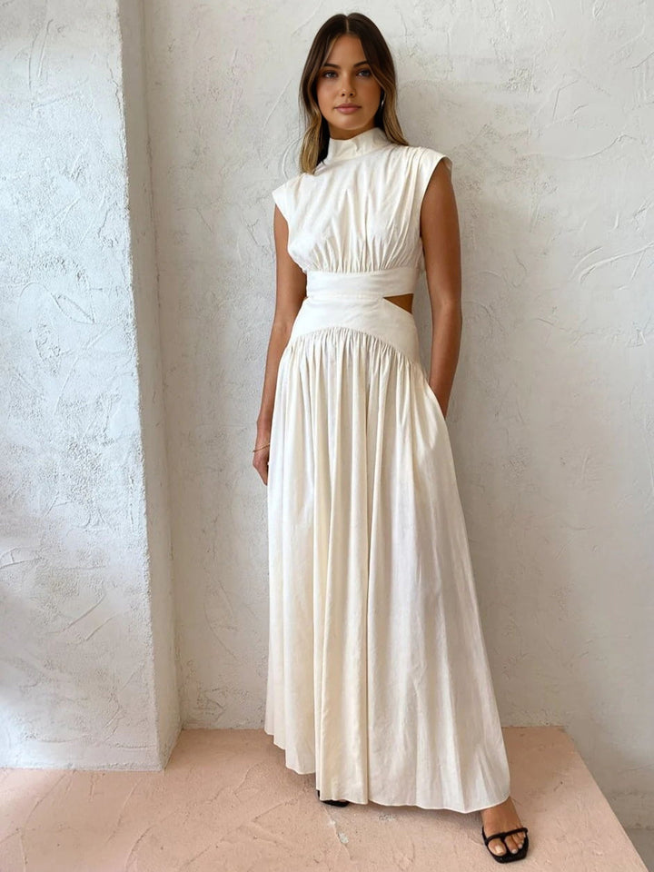 Nadia | Women's Mock Neck Cutout Maxi Dress