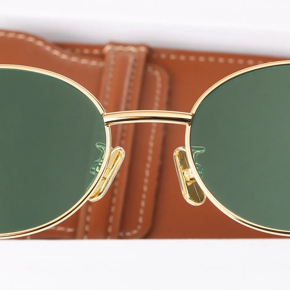 Isla | Women's Oval Sunglasses with Metal Frame
