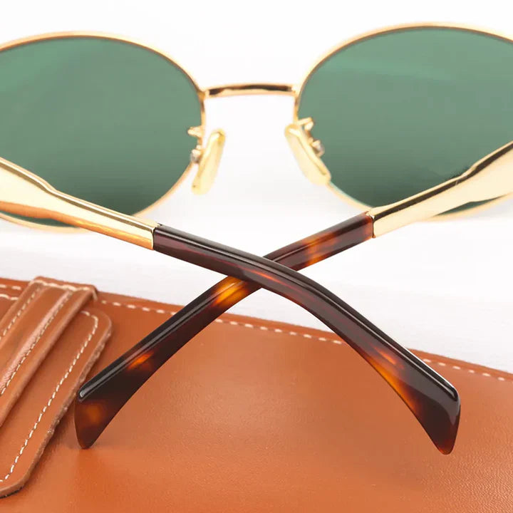 Isla | Women's Oval Sunglasses with Metal Frame