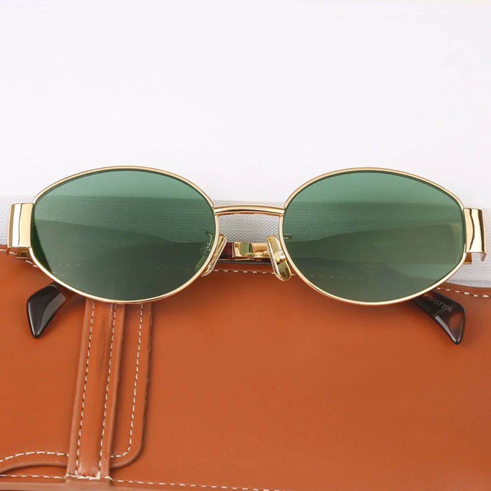 Isla | Women's Oval Sunglasses with Metal Frame