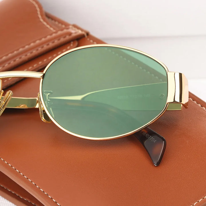 Isla | Women's Oval Sunglasses with Metal Frame