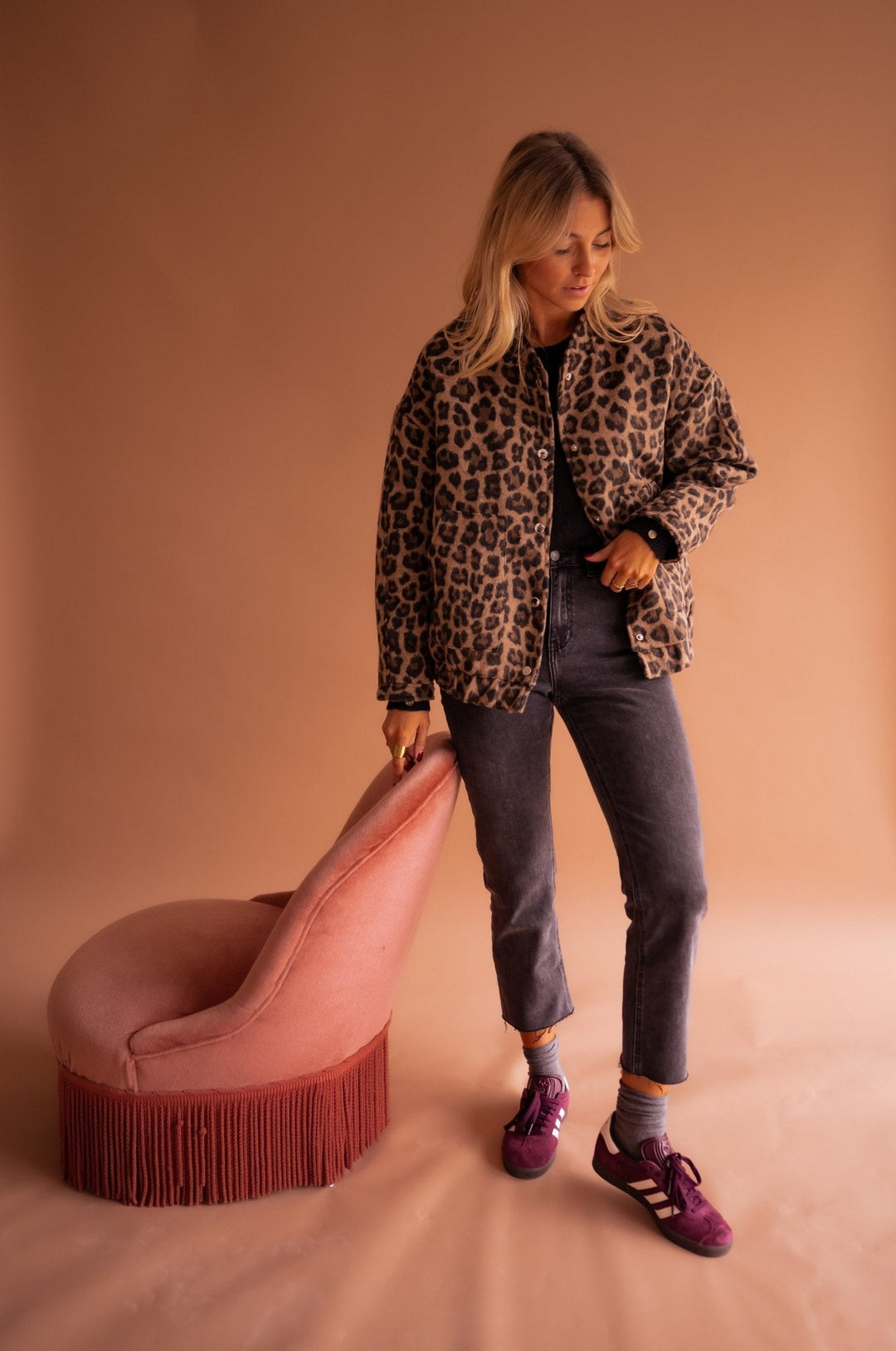 Rita | Trendy Jacket with Leopard Print