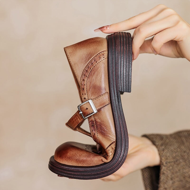 Elisa | Classic Leather Mary Janes for Women