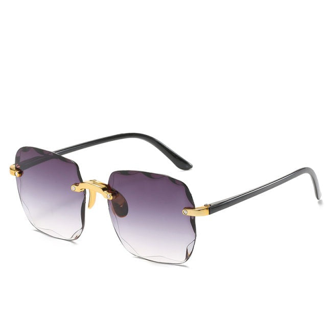 Sofia | Women's Rimless Square Sunglasses with Gradient Lenses