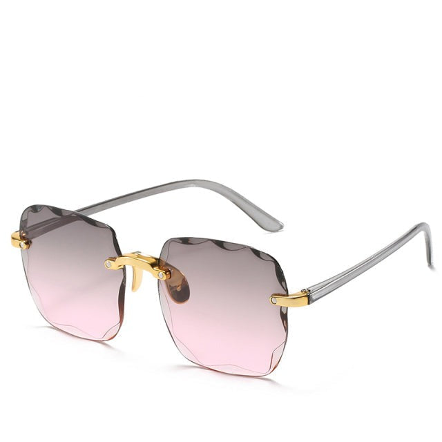Sofia | Women's Rimless Square Sunglasses with Gradient Lenses