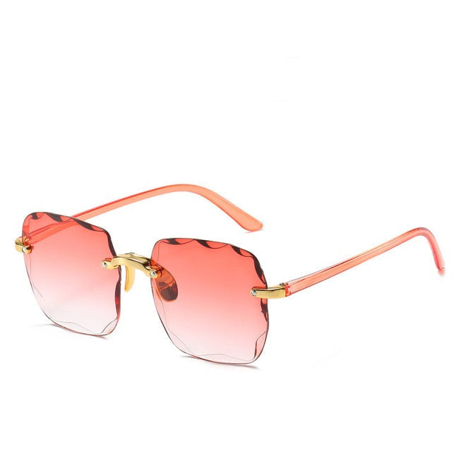 Sofia | Women's Rimless Square Sunglasses with Gradient Lenses