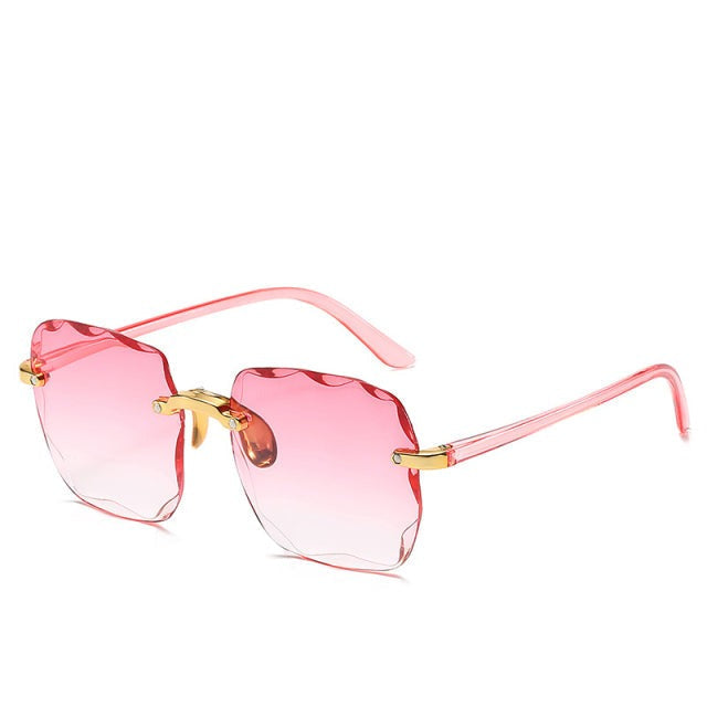 Sofia | Women's Rimless Square Sunglasses with Gradient Lenses