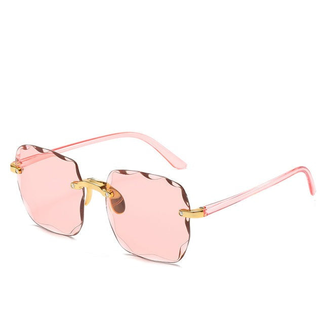 Sofia | Women's Rimless Square Sunglasses with Gradient Lenses