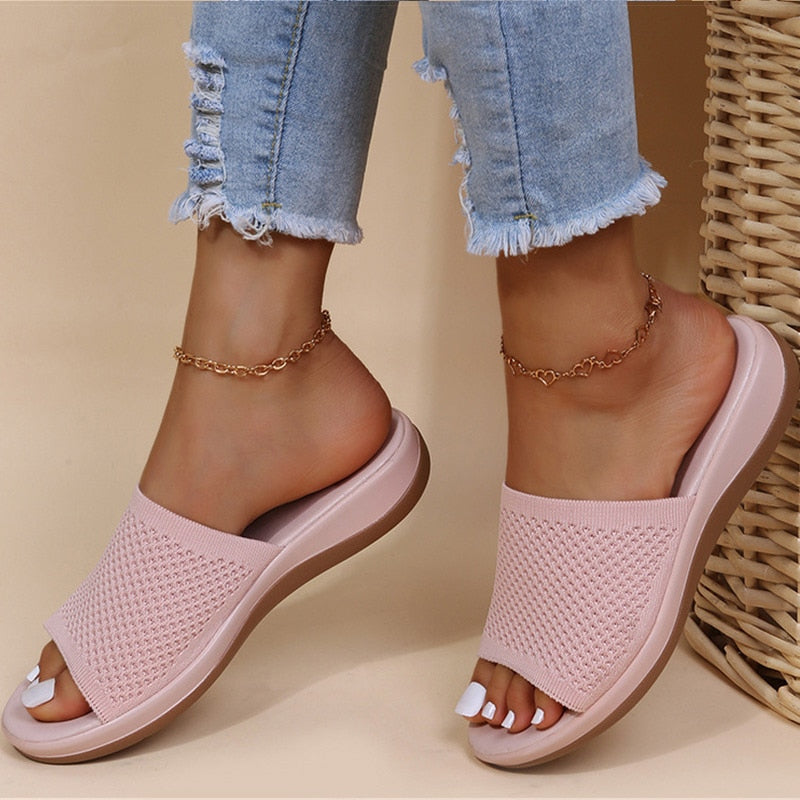 Elise | Women's Orthopedic Slide Sandals with Breathable Knit Upper
